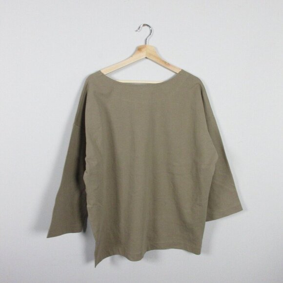 NIko And... Women's Tunic Top Long Sleve Pullover Casual Side Slits 3 Taupe 318 - Picture 2 of 9